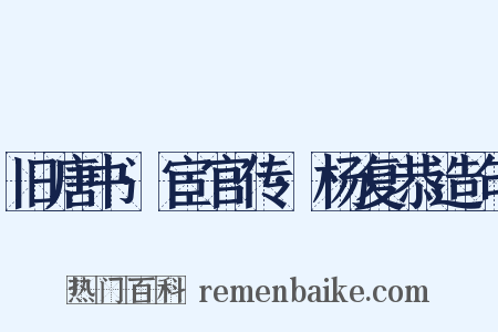 旧唐书·宦官传·杨复恭造句是什么意思的图片